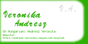 veronika andresz business card